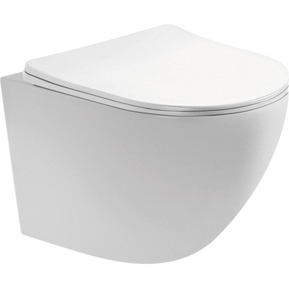 Унитаз подвесной безободковый Aquatek Европа AQ1900T-00 с тонкой крышкой микролифт (Система смыва торнадо) - фото 2