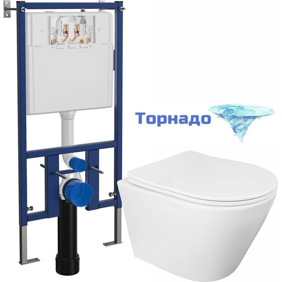 Инсталляция Loranto с подвесным унитазом Krosa 4501+87266 (Система смыва торнадо) - фото 