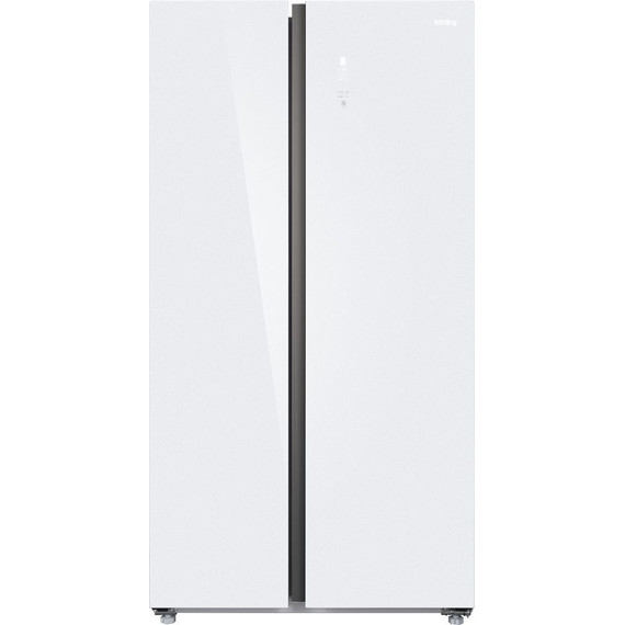 Холодильник Side by Side Korting KNFS 93535 GW (белое стекло) - фото 2