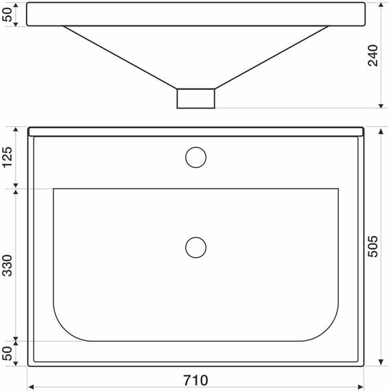 Тумба подвесная с раковиной Mirsant Soho Quadro 70 см (раковина Deep 70) - фото 5