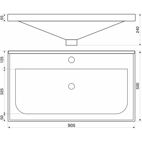Тумба напольная с раковиной Mirsant Soho quadro 90 см (раковина Deep 90) белый - фото 8