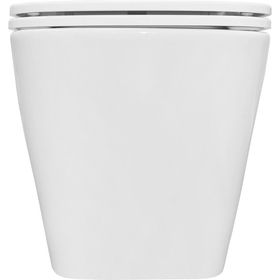 Унитаз подвесной безободковый Azario Teramo AZ-0052-UQ3 с крышкой микролифт (Система смыва торнадо), Цвет производителя: белый - фото 8