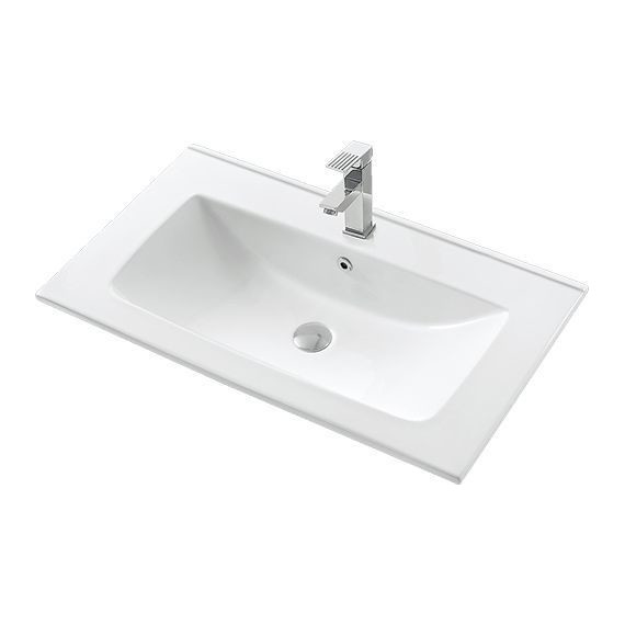 Тумба подвесная с раковиной Mirsant Next 80/1 см (раковина More 80), белый - фото 2