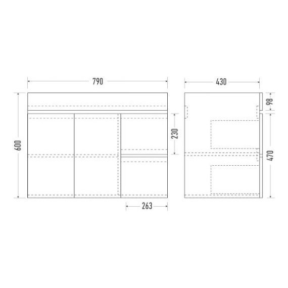 Тумба подвесная с раковиной Mirsant Next 80/1 см (раковина More 80), белый - фото 5