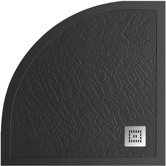Каменный поддон BelBagno UNO 90х90 см TRAY-MR-UNO-R-90-550-35-NERO-CR, чёрный матовый - фото 