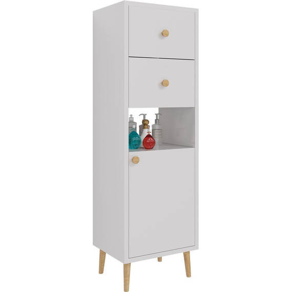 Шкаф напольный Dreja Luno 35 см 99.2005, белый глянцевый - фото 