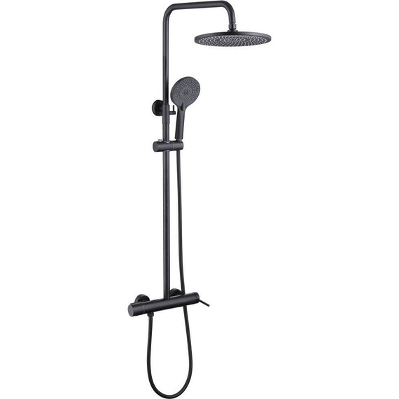 Душевая стойка Abber Emotion AF8816B, чёрный матовый, Цвет производителя: чёрный матовый - фото 