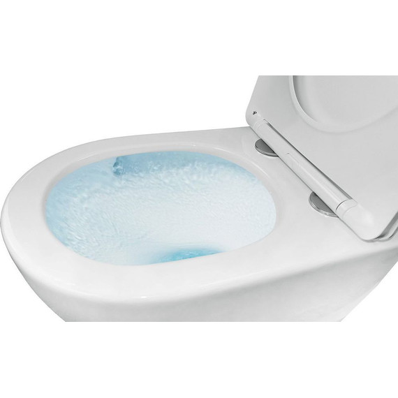 Унитаз подвесной безободковый Azario Trevi AZ-0093UQ3 с тонкой крышкой микролифт (Система смыва торнадо) - фото 10