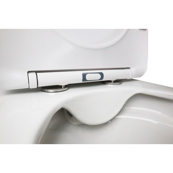 Унитаз-компакт безободковый Azario Flin AZ-1363C с тонкой крышкой микролифт - фото 8