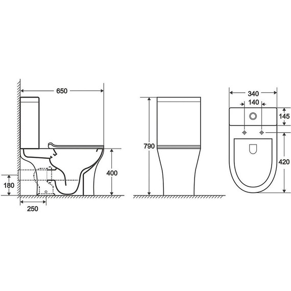 Унитаз-компакт безободковый Azario Fretta Round AZ-7121A с тонкой крышкой микролифт - фото 6