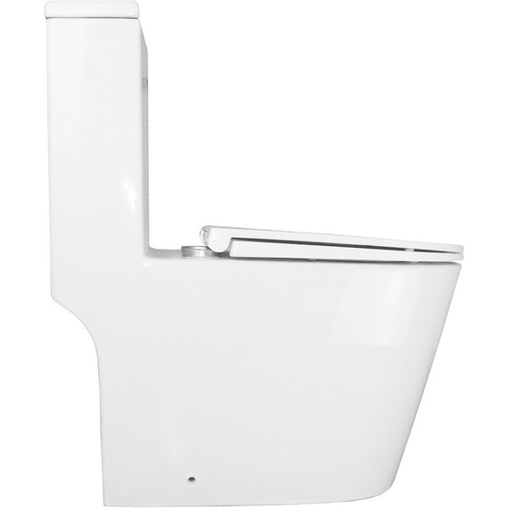 Унитаз-моноблок безободковый Azario Scala AZ-8101 с тонкой крышкой микролифт (система смыва торнадо) - фото 12