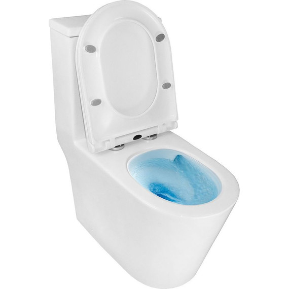 Унитаз-моноблок безободковый Azario Scala AZ-8101 с тонкой крышкой микролифт (система смыва торнадо) - фото 18