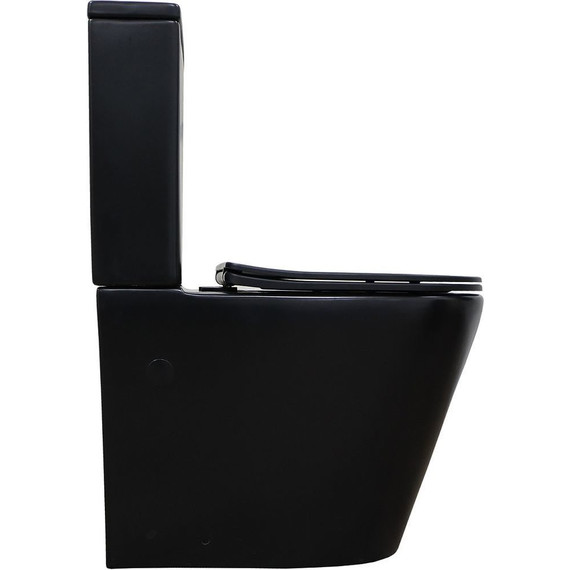 Унитаз-компакт безободковый Azario Black Queen AZ-8380 с тонкой крышкой микролифт, чёрный матовый, Цвет производителя: чёрный матовый - фото 10