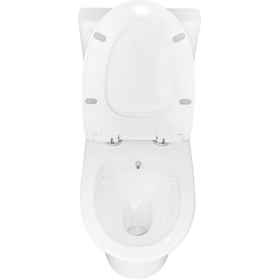 Унитаз-моноблок безободковый с функцией биде Azario Sente AZ-8614B с тонкой крышкой микролифт - фото 3