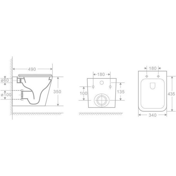 Инсталляция с подвесным унитазом комплект: Loranto 4501 с подвесным безободковым унитазом Teramo AZ-0052 сиденье микролифт, кнопка смыва белая глянцевая + набор для гигиенического душа Haiba HB5511 - фото 10