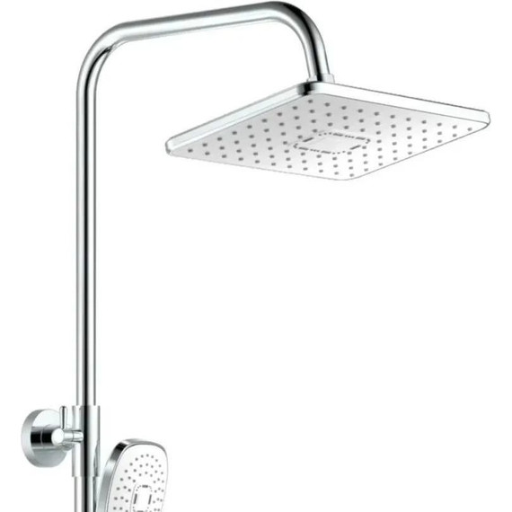 Душевой комплект Haiba: Душевая стойка HB23505 + смеситель для раковины HB13505, цвет хром - фото 3