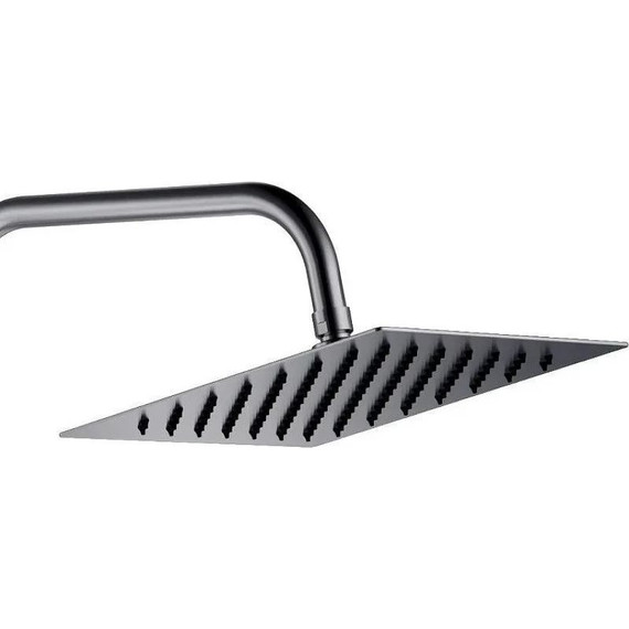 Душевой комплект Haiba: Душевая стойка HB24533-3 + смеситель для раковины HB10533-3, цвет графит - фото 3