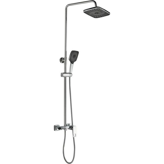 Душевой комплект Haiba: Душевая стойка HB24615 + смеситель для раковины HB10615, цвет хром - фото 2
