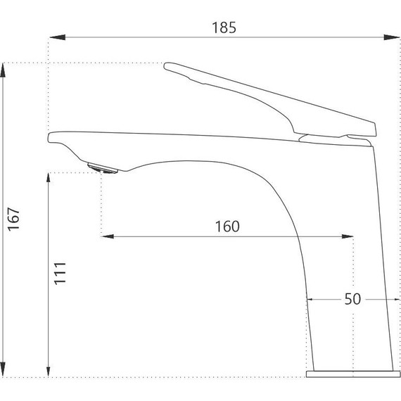 Душевой комплект Haiba: Душевая стойка HB24816-3 + смеситель для раковины HB10816-3, цвет графит - фото 4