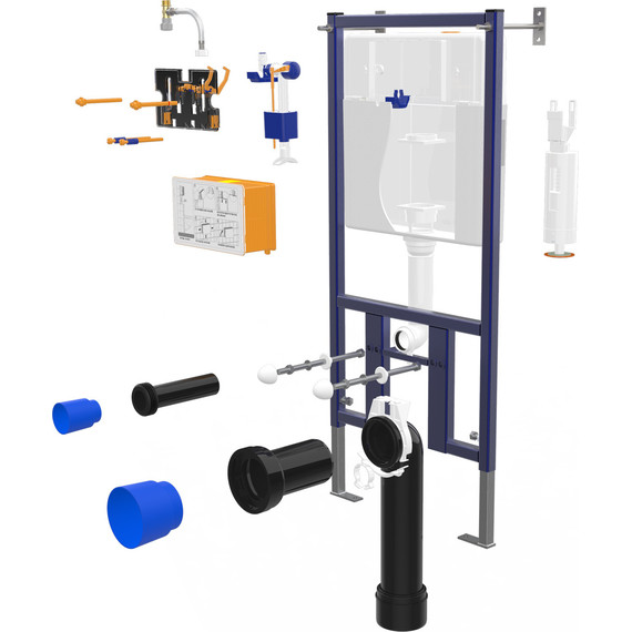 Инсталляция для унитаза Loranto 4501 (кнопка смыва хром глянцевая 7312) - фото 4