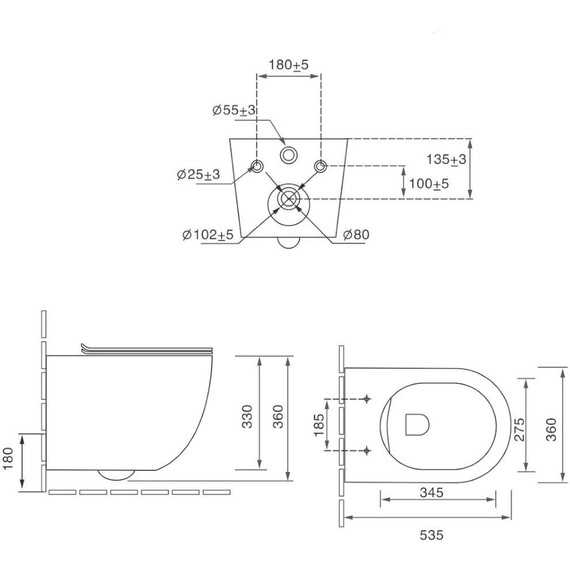 Унитаз подвесной Vincea Globo VT1-14T с тонкой крышкой микролифт (Система смыва торнадо) - фото 7