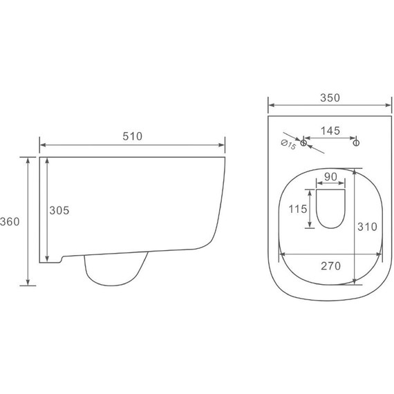 Унитаз подвесной безободковый Vincea Idea VT1-33 с тонкой крышкой микролифт - фото 6
