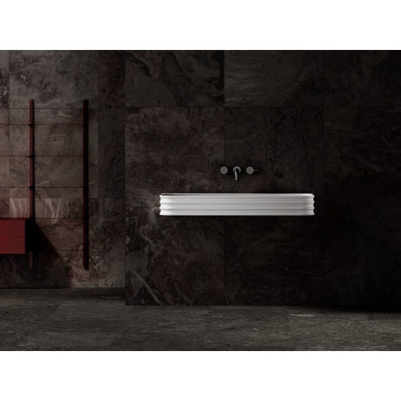 Раковина подвесная Abber Stein 100 см AS2651-1.0, белый матовый - фото 3