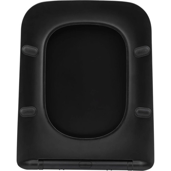 Унитаз подвесной безободковый Aquanet Rimless Tavr-W BL-103N-WHT black 287011 с тонкой крышкой микролифт, чёрный матовый, Цвет производителя: чёрный матовый - фото 9