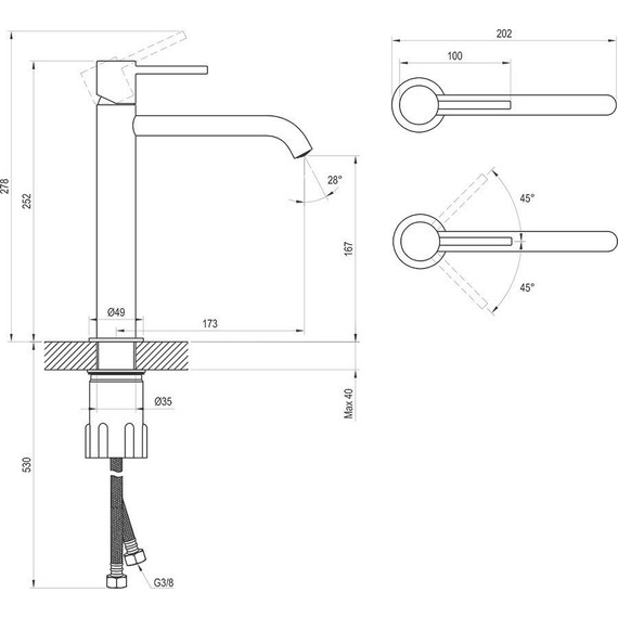 Смеситель для раковины Ravak ES 014.60RGB X070393, розовое золото - фото 4