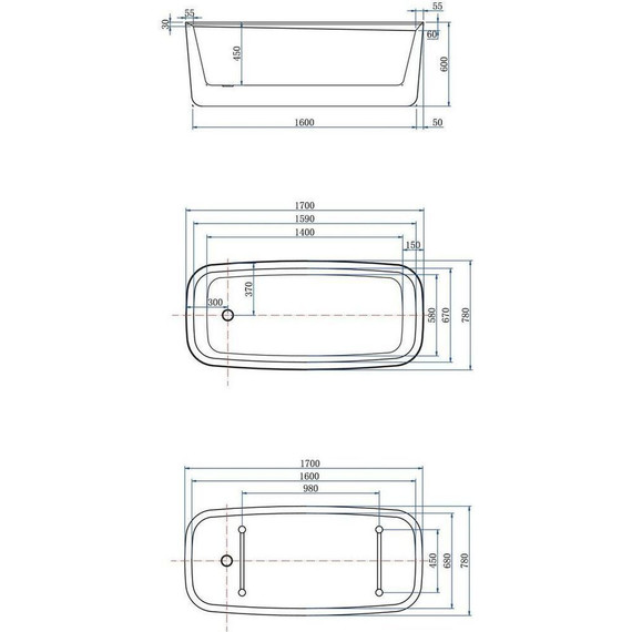 Ванна отдельностоящая Allen Brau Infinity 170х78 см 2.21003.20 - фото 2