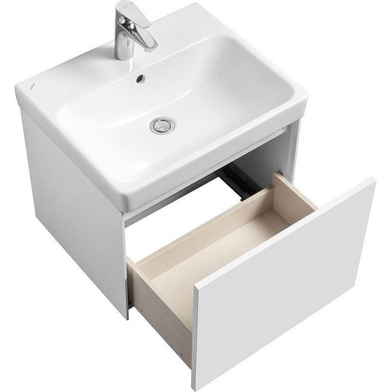 Тумба подвесная с раковиной Акватон Асти 55 см 1A263101AX2B0, белый глянцевый - фото 6