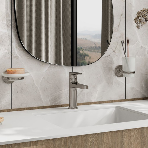 Смеситель для умывальника WasserKraft Spree 1403, никель - фото 3