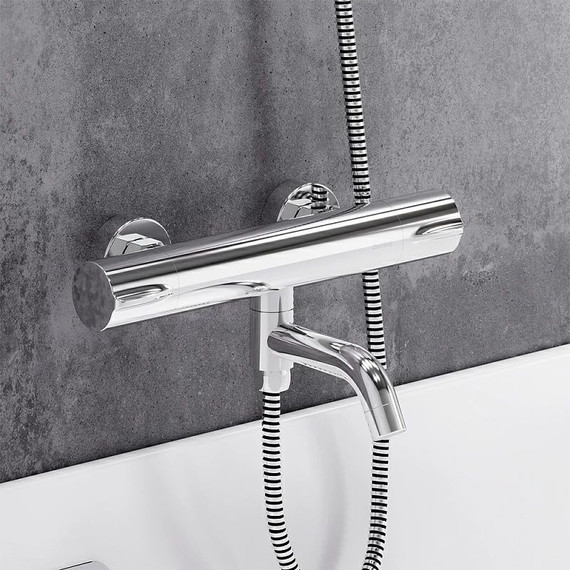 Смеситель для ванны с термостатом Damixa Scandinavian Pure 363000000, Цвет производителя: хром - фото 3