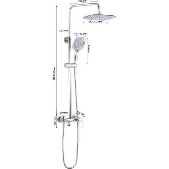 Душевая стойка Brimix 3075 - фото 7