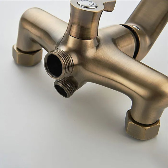 Смеситель для ванны Ledeme L2248C с душевым гарнитуром, бронза - фото 3