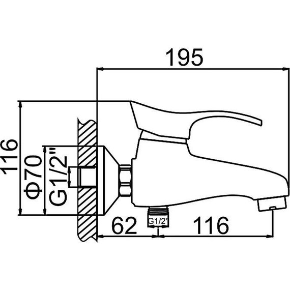 Смеситель для ванны Ledeme L3201 с душевым гарнитуром - фото 2