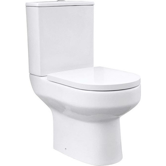 Унитаз-компакт безободковый Mirsant Slim UF с крышкой микролифт - фото 