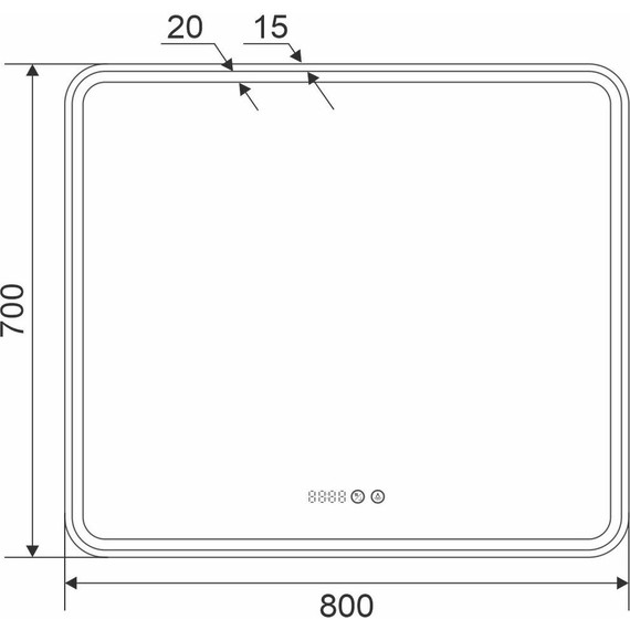 Зеркало Mirsant Harmony 80 см - фото 4
