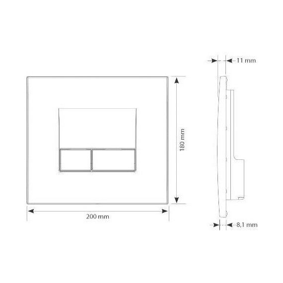Кнопка смыва Siamp Smarty 31191010, белый - фото 2