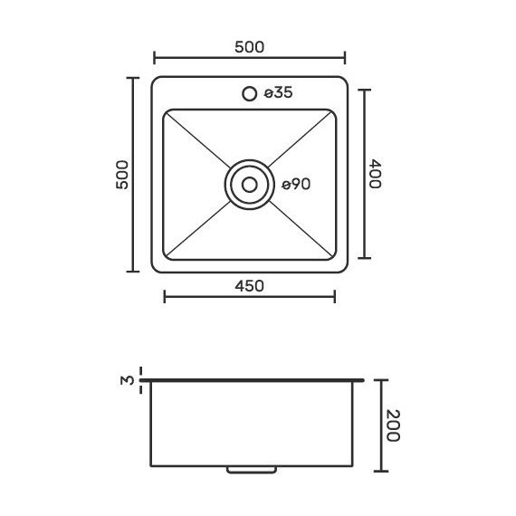 Кухонная мойка Fabia Profi 505033G 0.8 мм, графит - фото 8