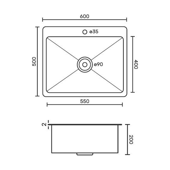 Кухонная мойка GFfrank 60502 0.8 мм - фото 5
