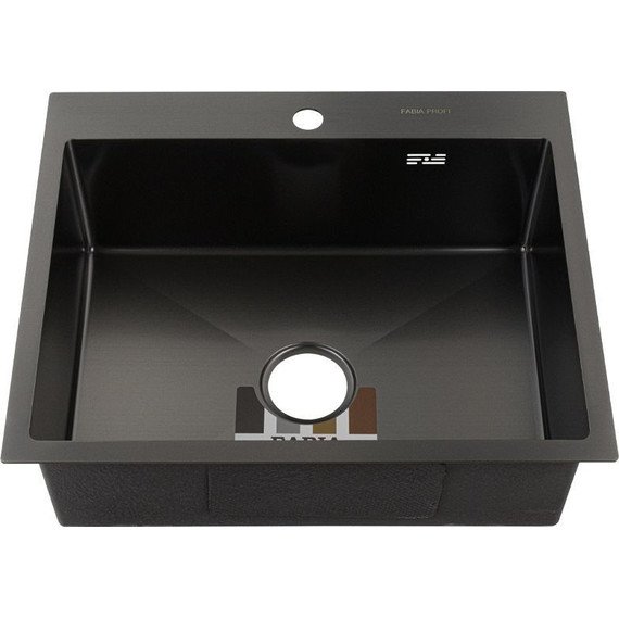 Кухонная мойка Fabia Profi 60503G 0.8 мм, графит - фото 