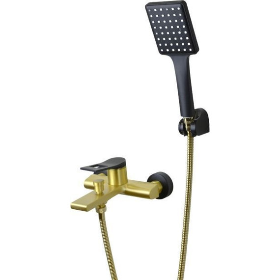 Смеситель для ванны Bronze de Luxe Element EL03GB, матовое золото/чёрный - фото 