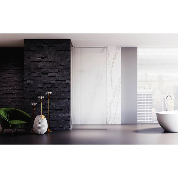 Душевая перегородка Veconi Korato 110 см KR81F-110-08-C4 (стекло 8 мм) с кронштейном в комплекте, хром/матовое - фото 2