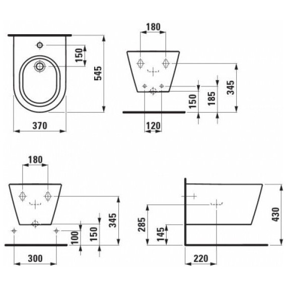 Биде подвесное Laufen K BY LAUFEN 8.3033.1.000.302.1 - фото 4