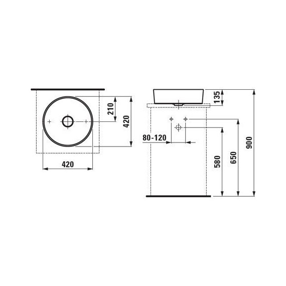 Раковина-чаша Laufen KARTELL BY LAUFEN 42 см 8.1233.1.000.112.1 - фото 6