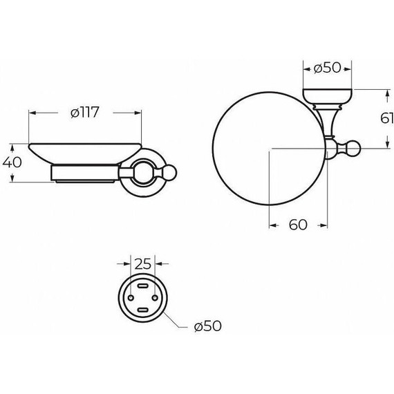 Мыльница Cezares Aphrodite APHRODITE-SODS-02-M, бронза - фото 2