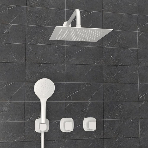 Душевая система для душа WasserKraft Saale 9500 A9551.266.146.254.328.156.155, белый - фото 4