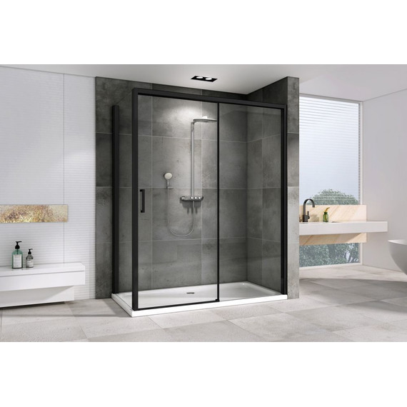 Душевое ограждение Abber Komfort 150х100 см AG93150B-S102B (стекло 8 мм) чёрный/прозрачное - фото 2