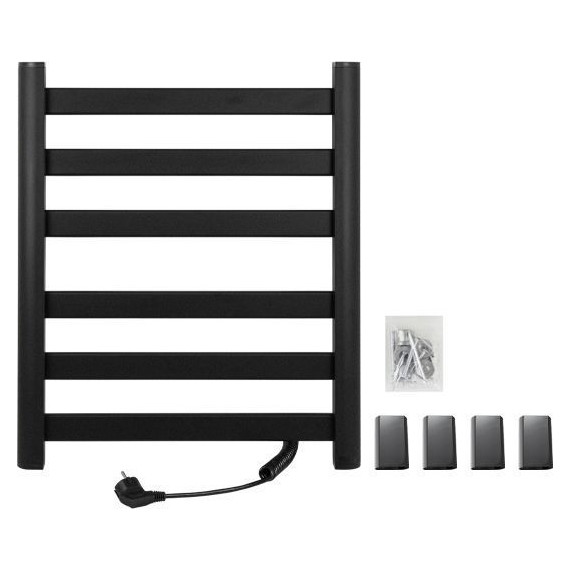 Полотенцесушитель электрический Brimix П6 500x600 мм 08071B, чёрный - фото 2